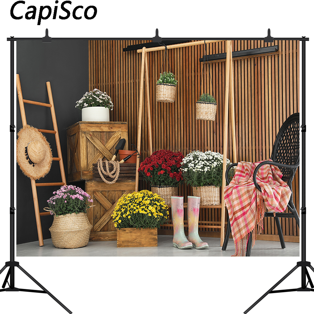 Gardening Tools Photo - Capisco backgrounds for photography studio wood