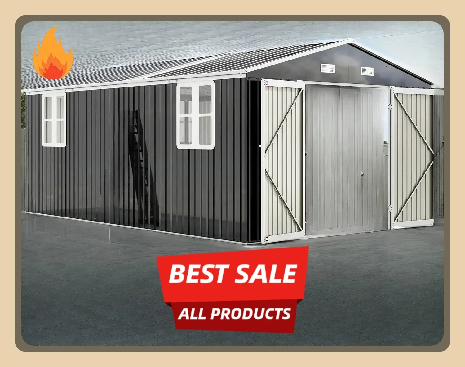 Gardening Tools Price - [Hot Sale!][Discounted Price!]10x16x7.2 FT Metal Storage