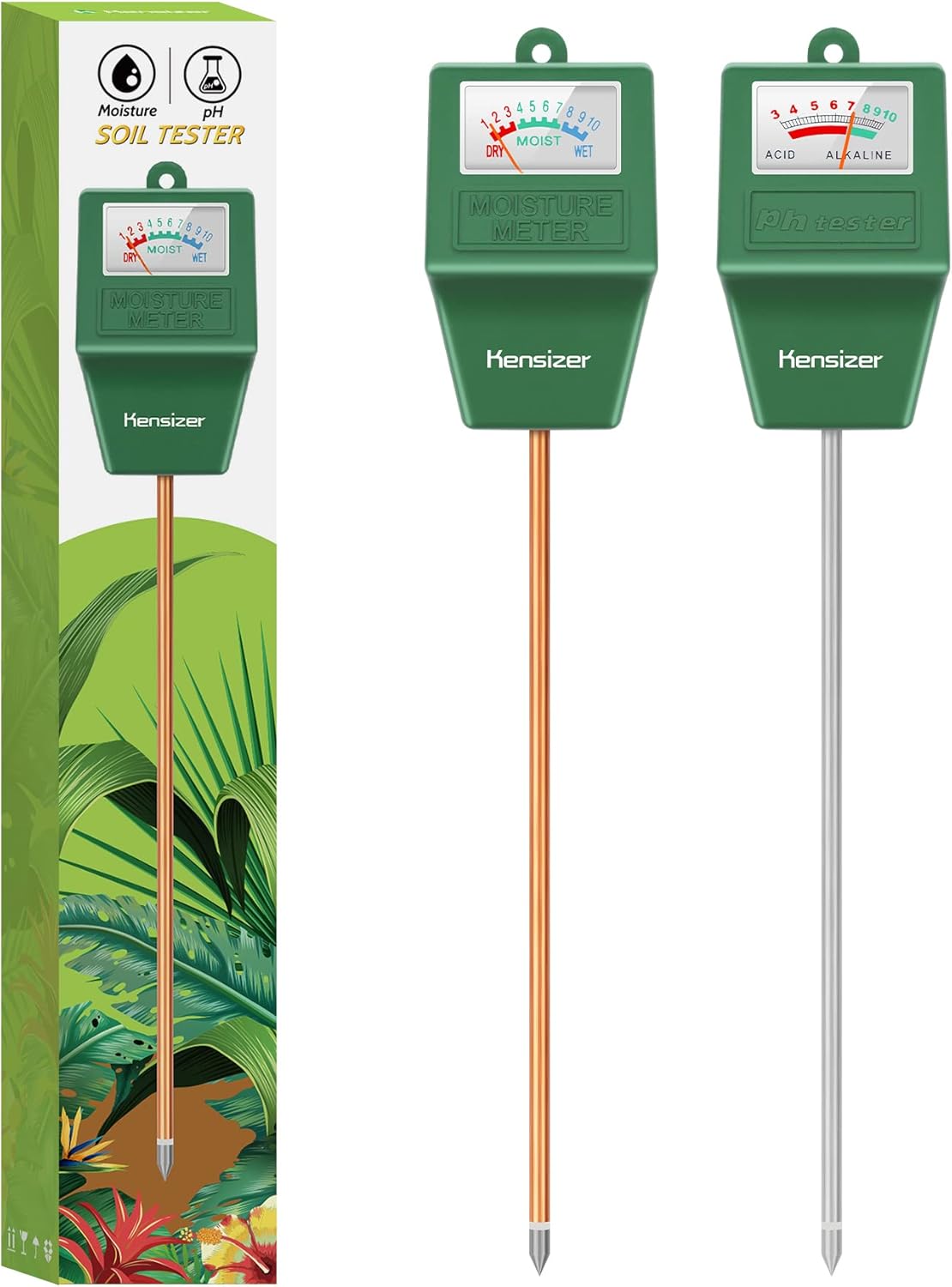 Moisture Meter Plant - Soil Tester, 3-in-1 Moisture/pH/Light Meter for
