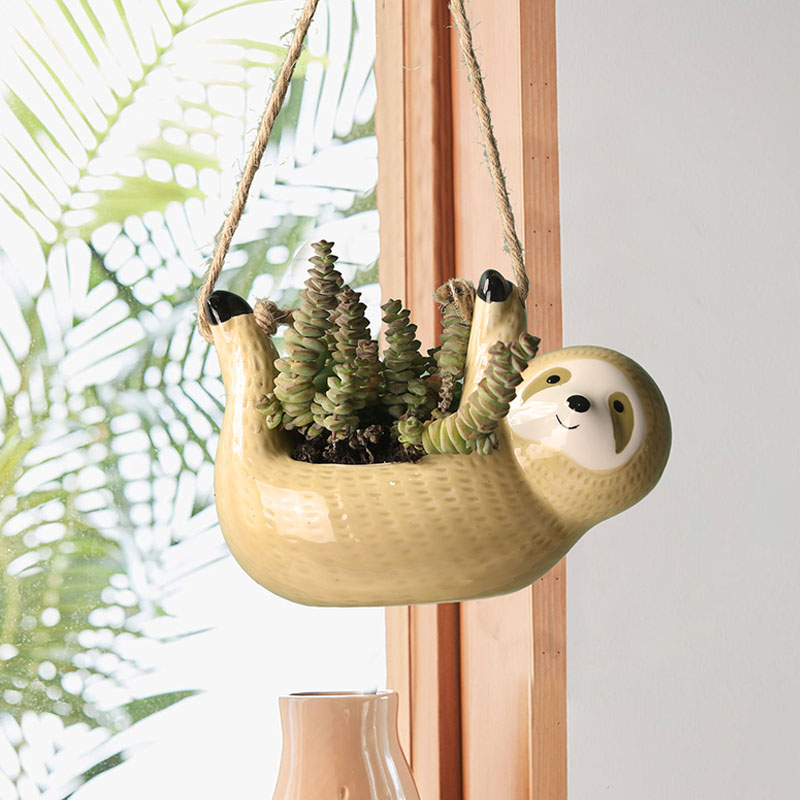 Orchid Potting Mix - 1Pcs Ceramic Hanging Plant Pots Scindapsus