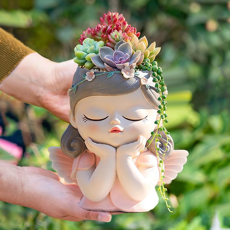 7 inch Cute Angel Girl Face Pl - Gardening Tools Cute recensie en prijs