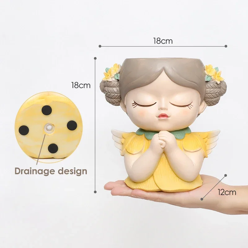 7 inch Cute Angel Girl Face Pl - Gardening Tools Cute recensie en prijs
