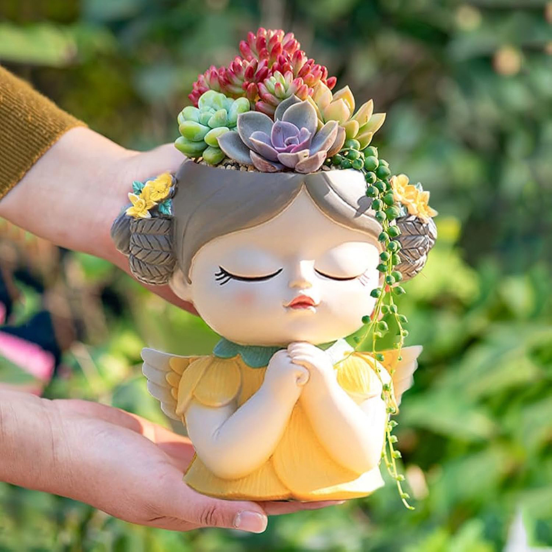 7 inch Cute Angel Girl Face Pl - Gardening Tools Cute recensie en prijs