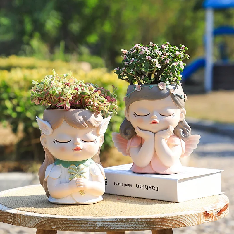 7 inch Cute Angel Girl Face Pl - Gardening Tools Cute recensie en prijs