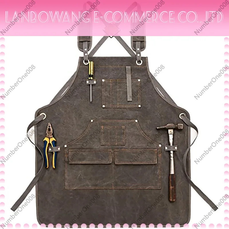 Thickened Canvas Work Apron Cu - Gardening Tools Logo recensie en prijs