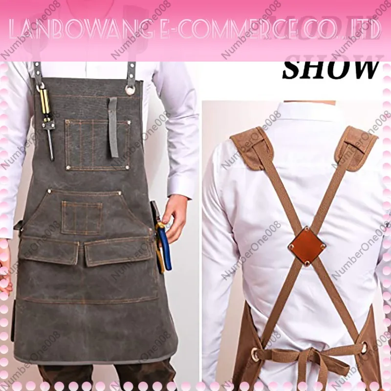 Thickened Canvas Work Apron Cu - Gardening Tools Logo recensie en prijs