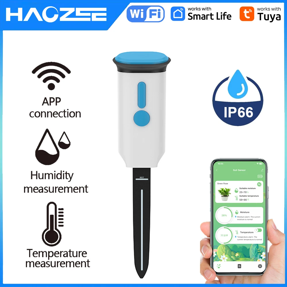 Haozee Tuya Smart WiFi Soil Mo - Moisture Meter Plant recensie en prijs