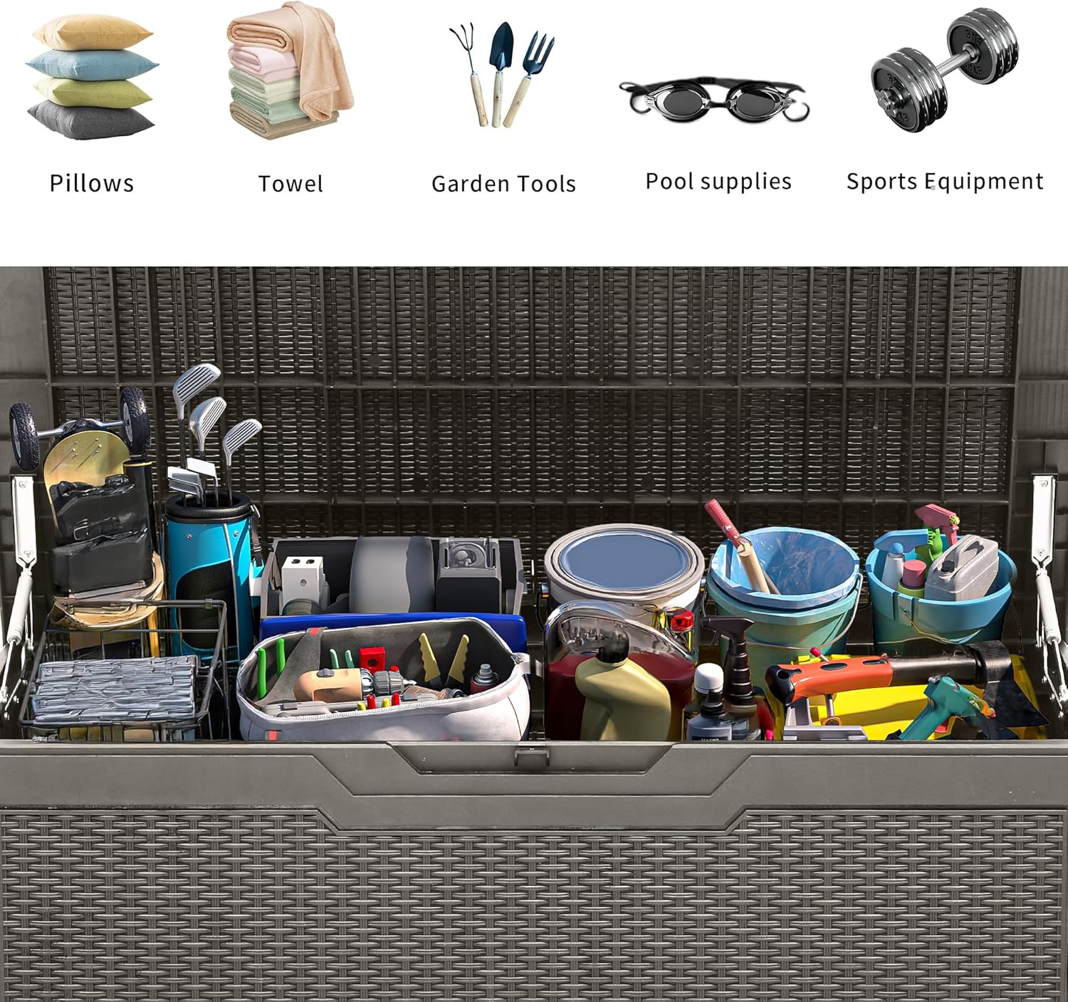 100 Gallon Large Deck Box, Out - Gardening Tools Water recensie en prijs