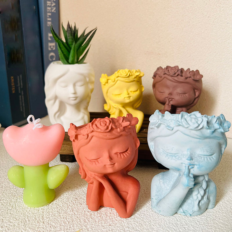 Cute Girl Plant Pot Silicone M - Gardening Tools Cute recensie en prijs
