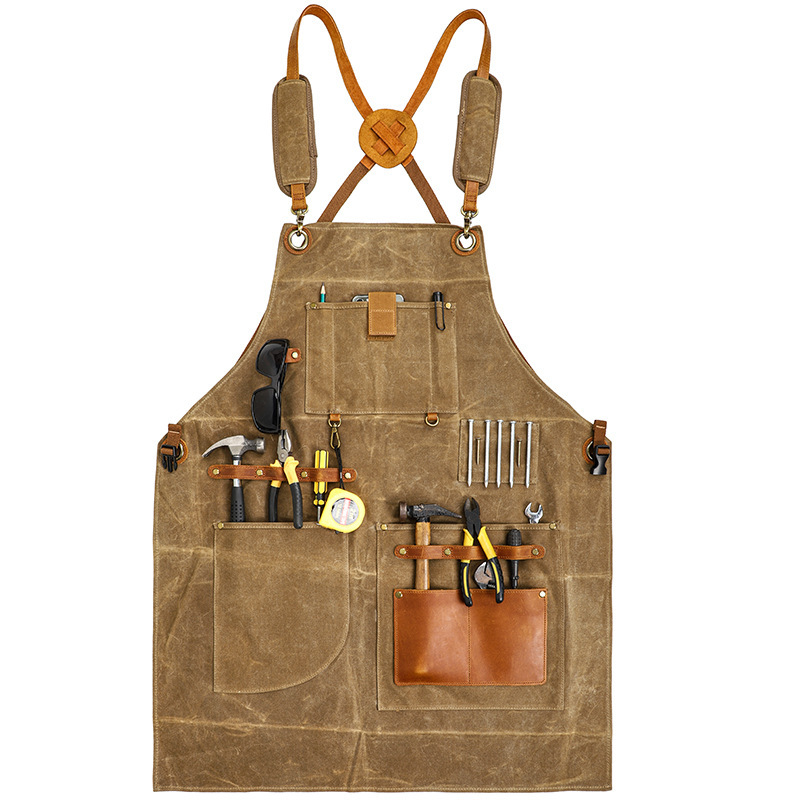 Heavy Industry Waxed Canvas Ap - Gardening Tools Logo recensie en prijs