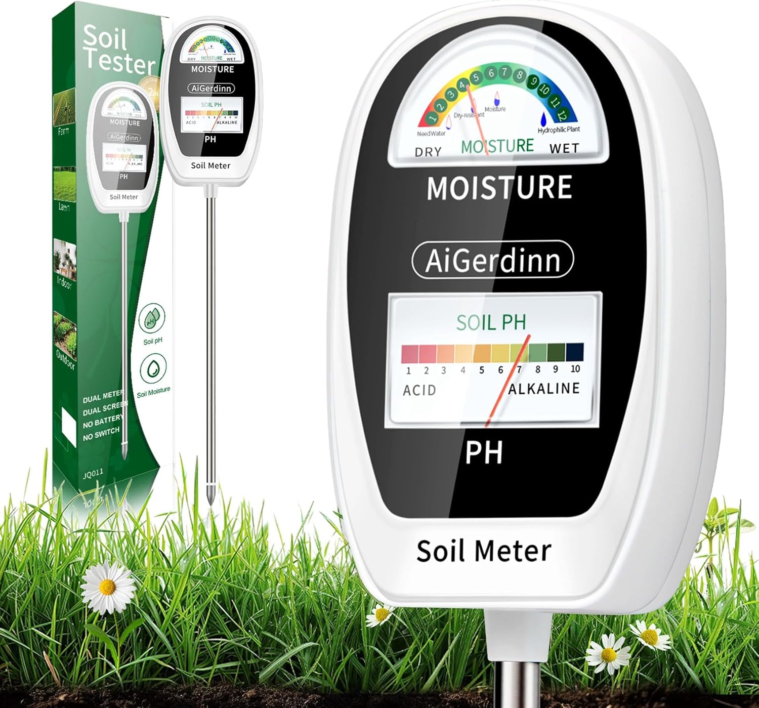 2-in-1 Soil Moisture & pH Mete - Moisture Meter Plant recensie en prijs
