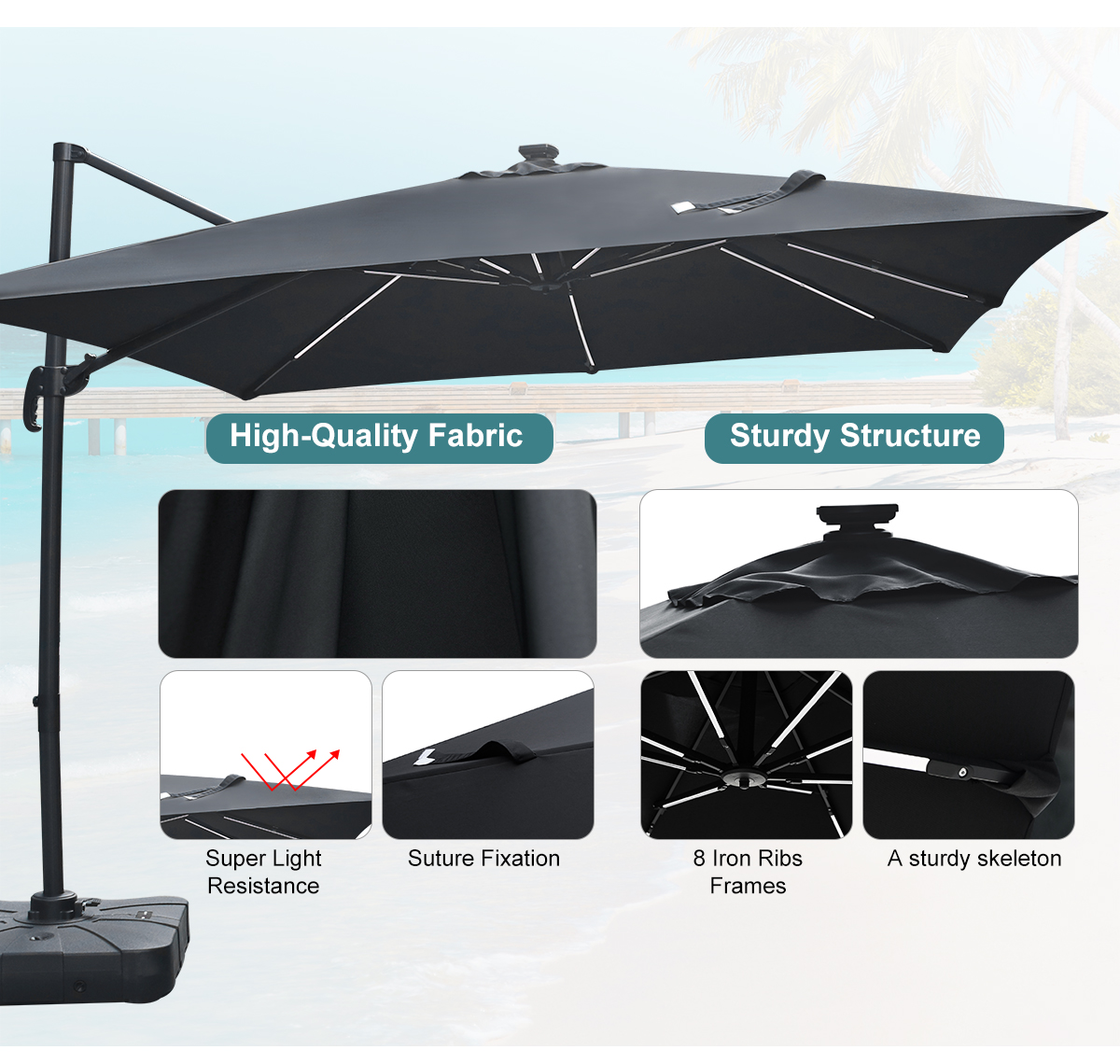 Custom Garden Roman Umbrella P - Gardening Tools Logo recensie en prijs