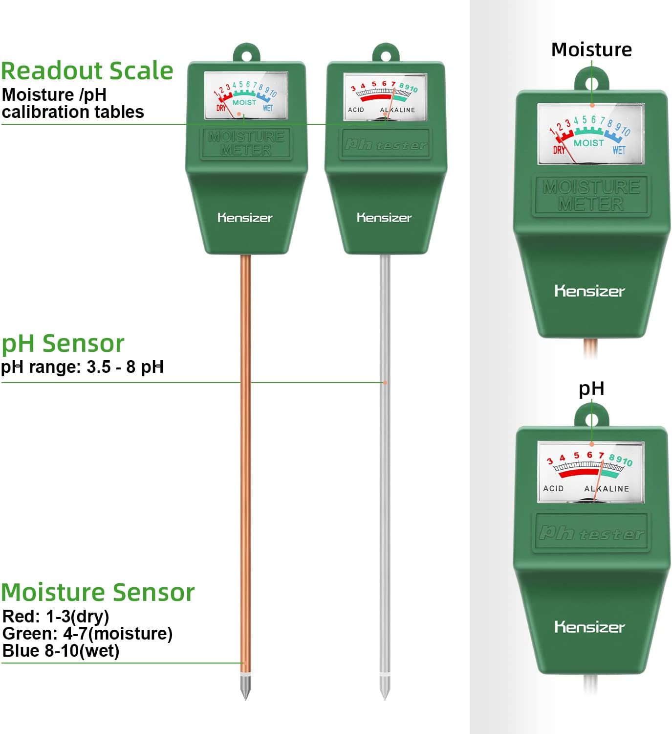 Soil Tester, 3-in-1 Moisture/p - Moisture Meter Plant recensie en prijs