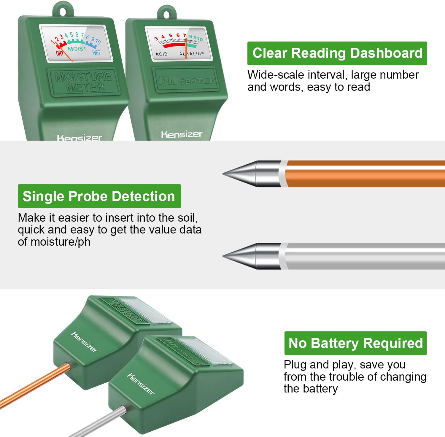 Soil Tester, 3-in-1 Moisture/p - Moisture Meter Plant recensie en prijs