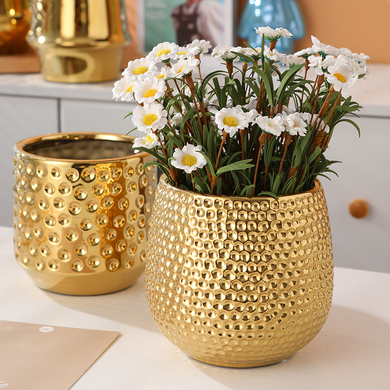 Office gold ceramic flower pot - Orchid Potting Mix recensie en prijs