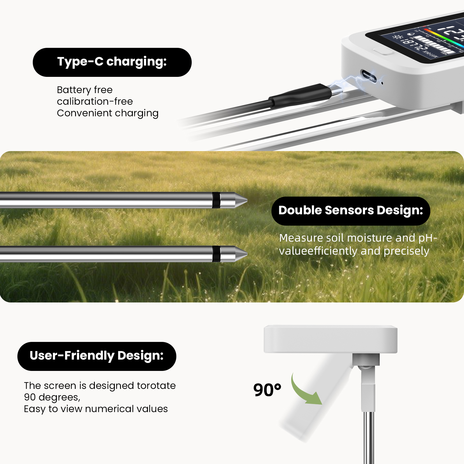 6-in-1 Soil Moisture Meter, Hy - Moisture Meter Plant recensie en prijs