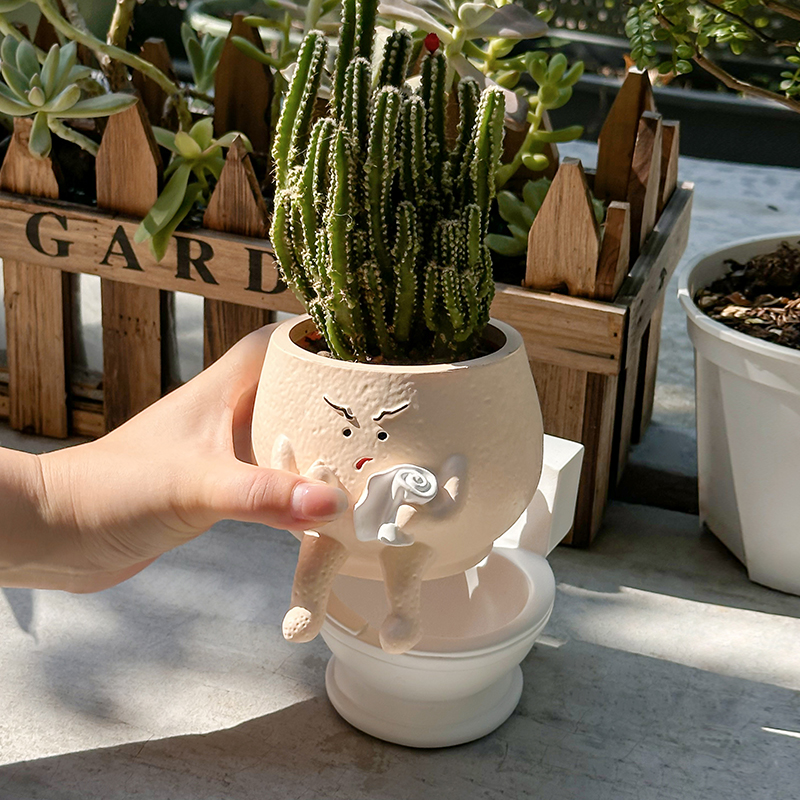 Funny Ghost Toilet Resin Succu - Gardening Tools Cute recensie en prijs