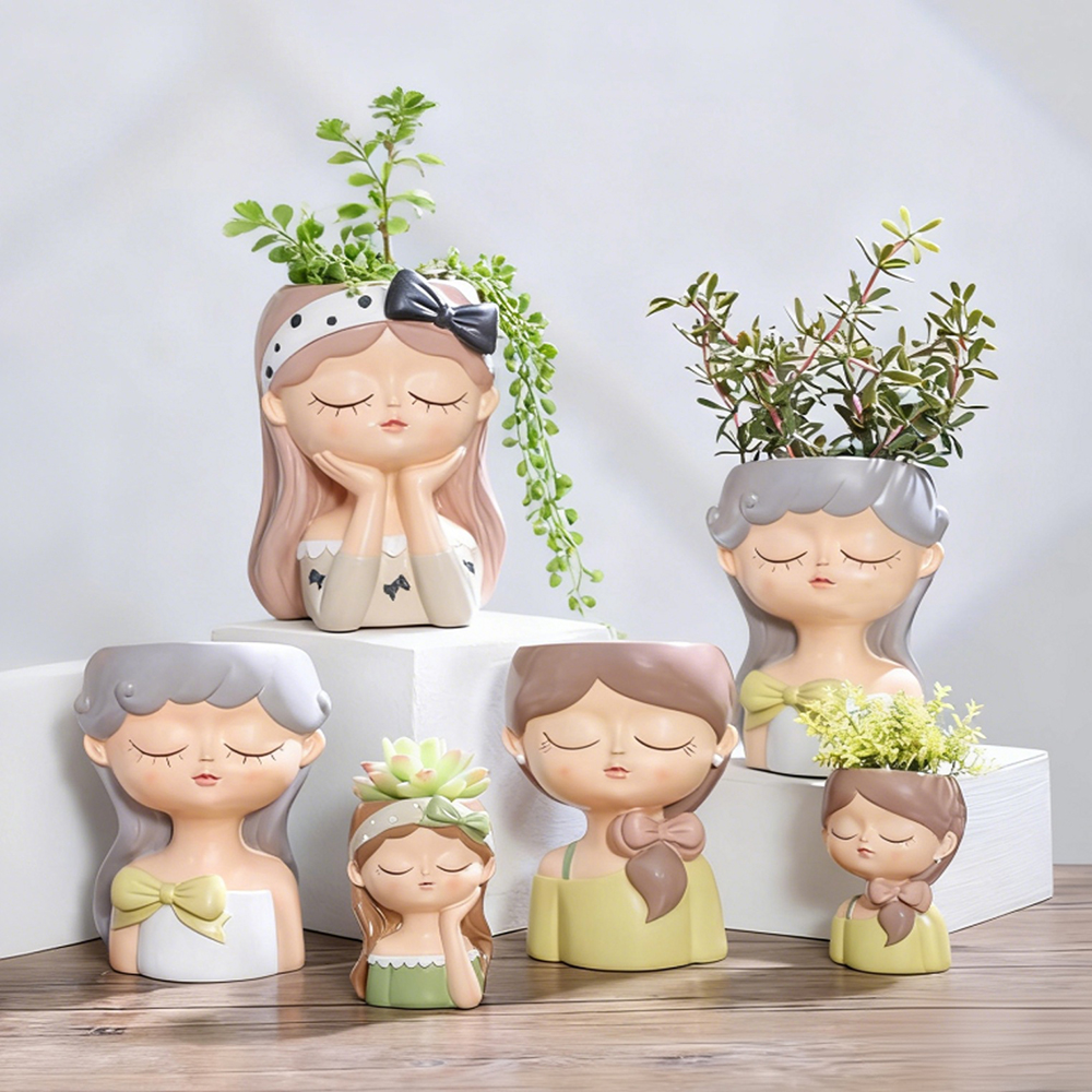 Cute Girl Small Plant Pot Resi - Gardening Tools Cute recensie en prijs