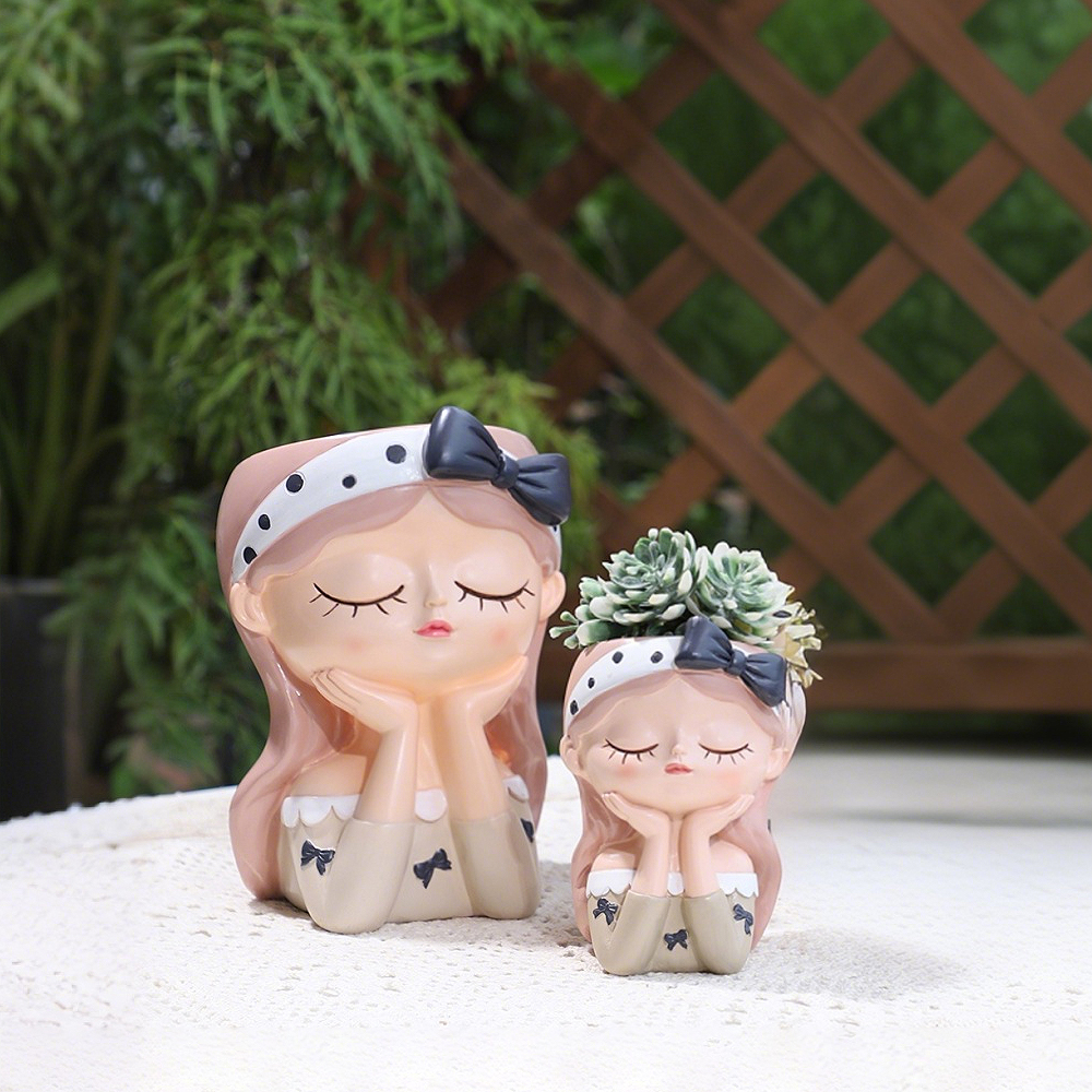 Cute Girl Small Plant Pot Resi - Gardening Tools Cute recensie en prijs
