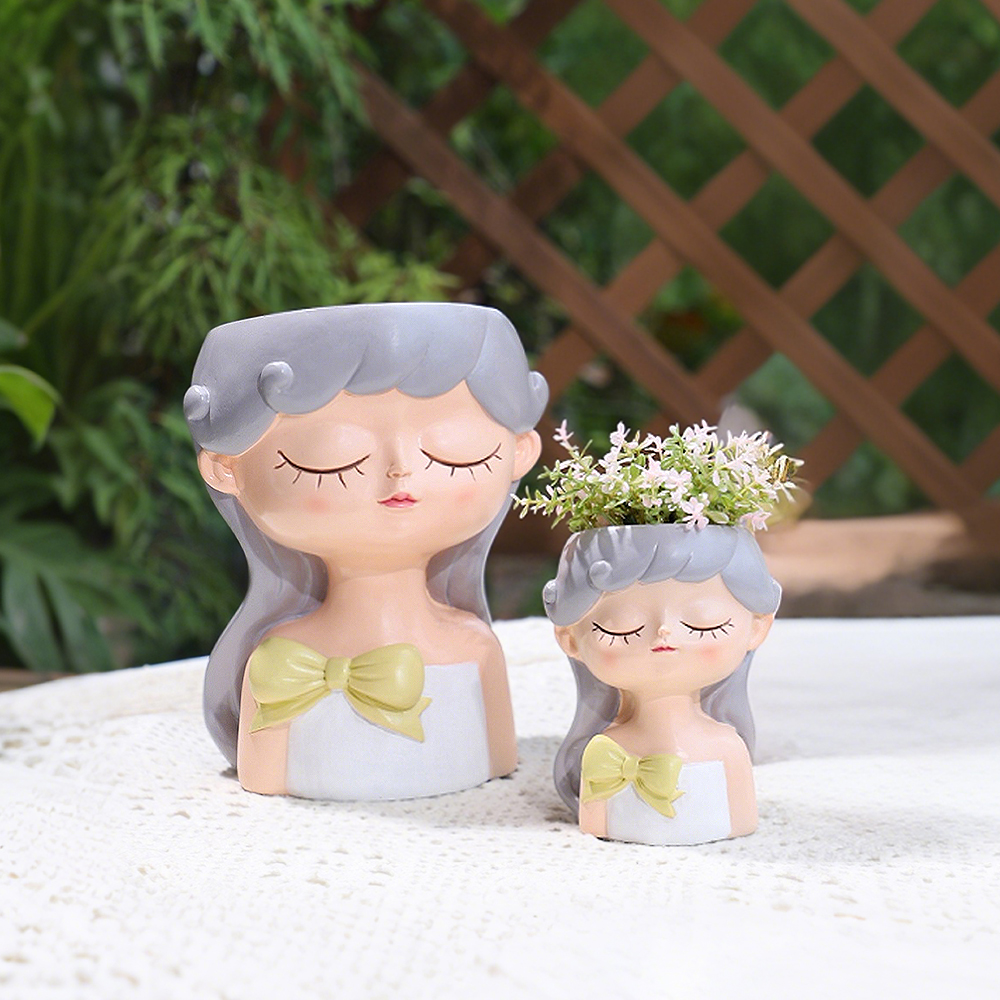 Cute Girl Small Plant Pot Resi - Gardening Tools Cute recensie en prijs