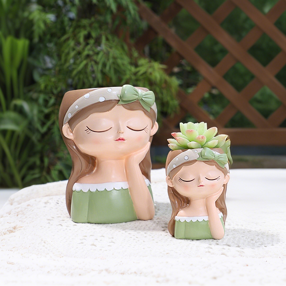 Cute Girl Small Plant Pot Resi - Gardening Tools Cute recensie en prijs